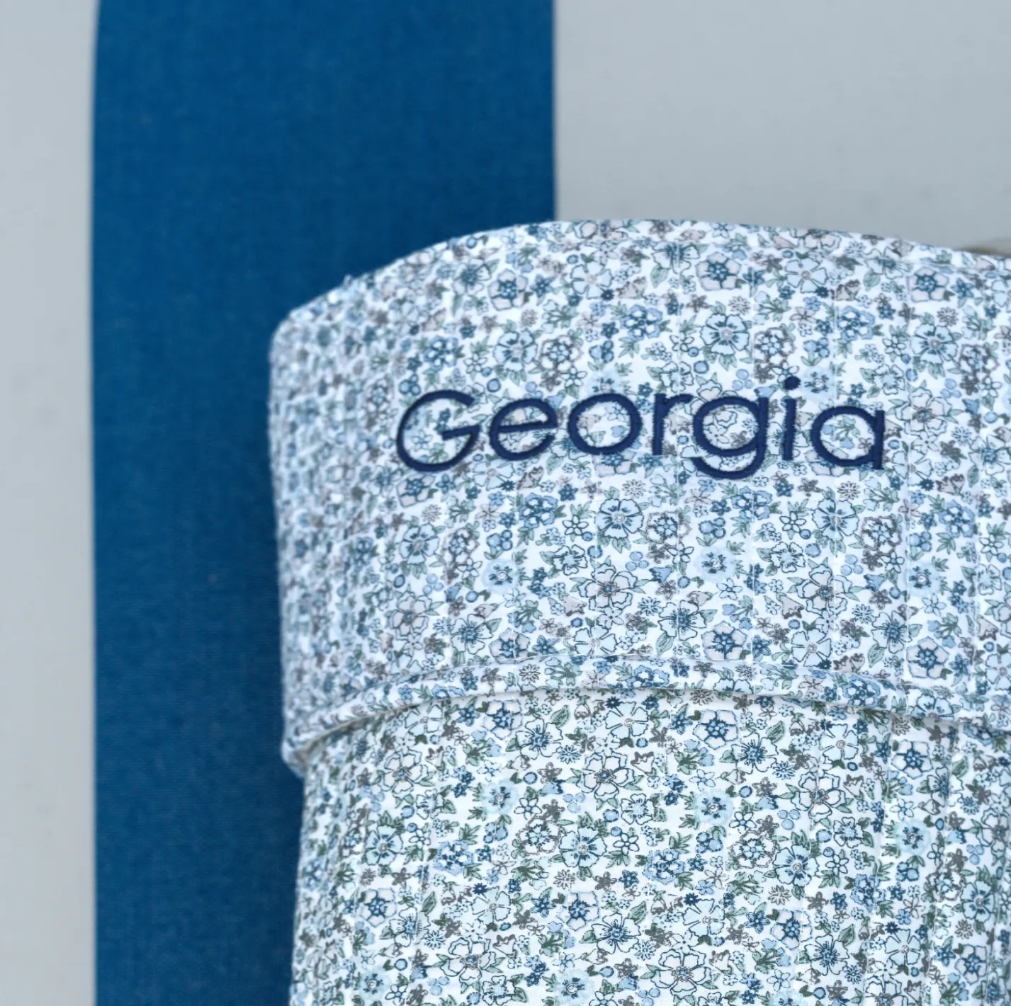 slate floral quilted quilted stocking sold by minnow product image thumbnail 5