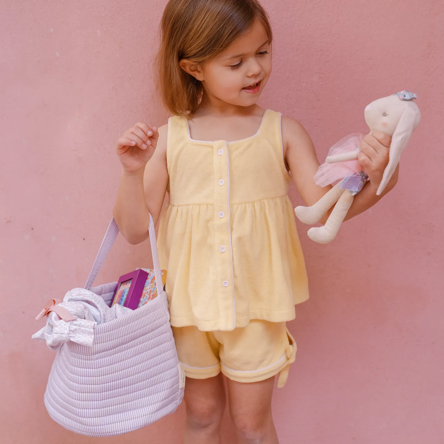 lavender stripe quilted easter bucket sold by minnow product image thumbnail 2