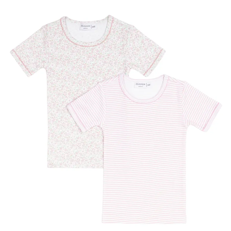 girls cotton tee 2-pack made by minnow