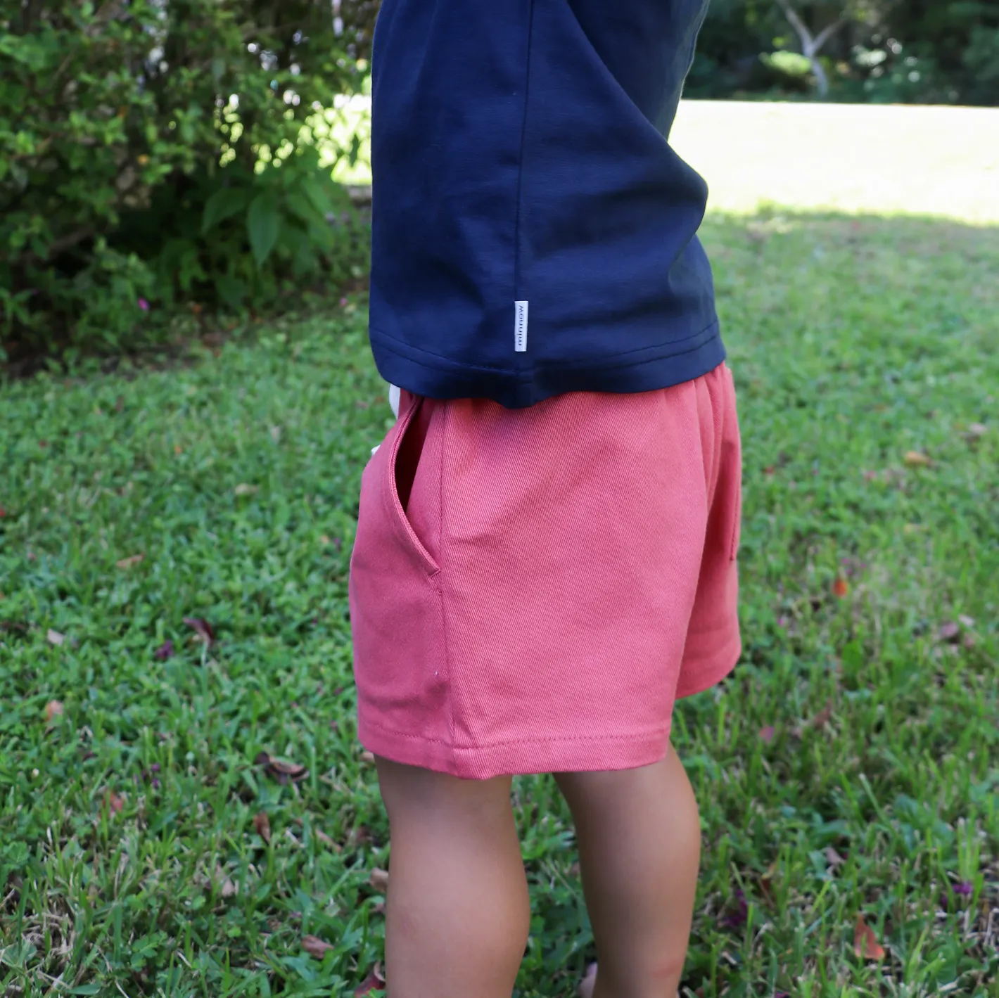 boys faded rose ultra-soft twill shorts sold by minnow product image thumbnail 2
