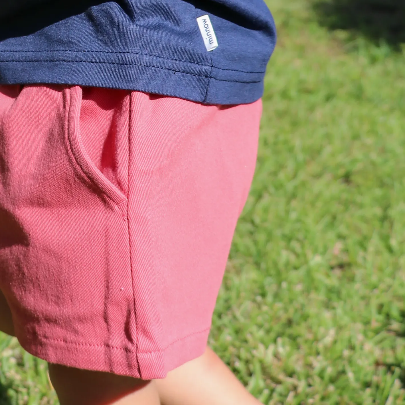boys faded rose ultra-soft twill shorts sold by minnow product image thumbnail 3