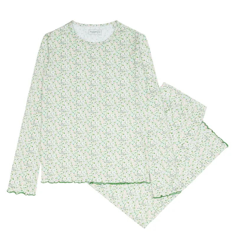 women's sea marsh floral pima pajamas set sold by minnow