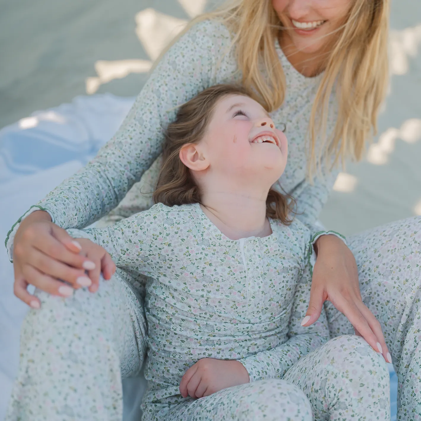 women's sea marsh floral pima pajamas set sold by minnow product image thumbnail 4