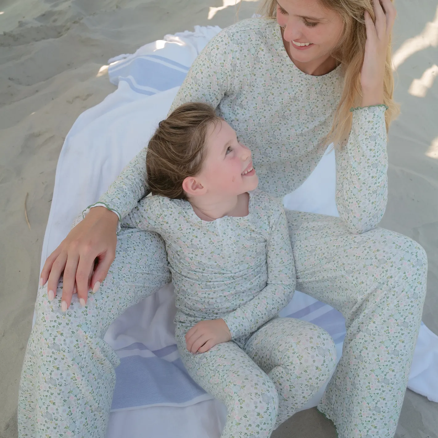 women's sea marsh floral pima pajamas set sold by minnow product image thumbnail 2