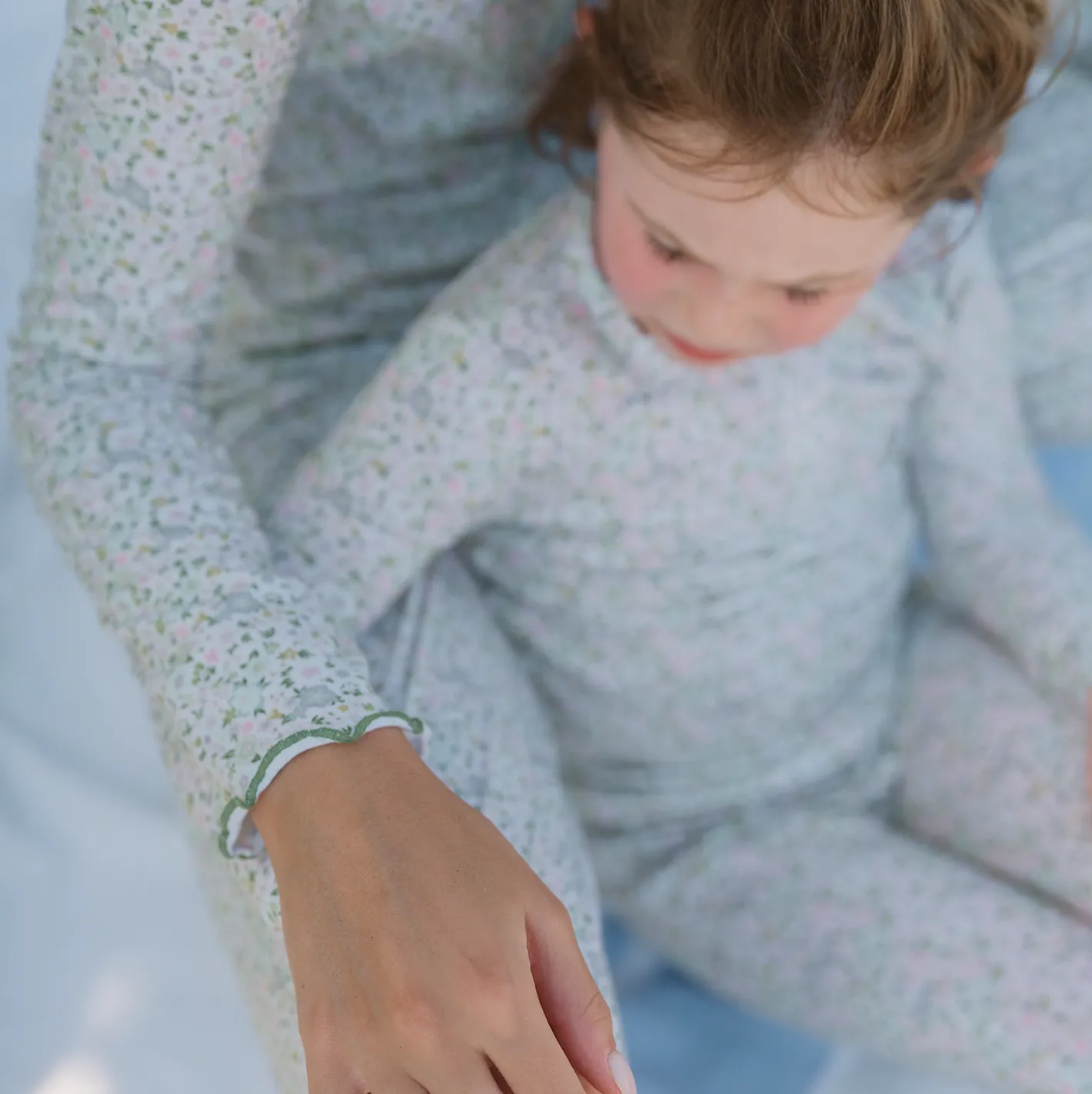 women's sea marsh floral pima pajamas set sold by minnow product image thumbnail 3