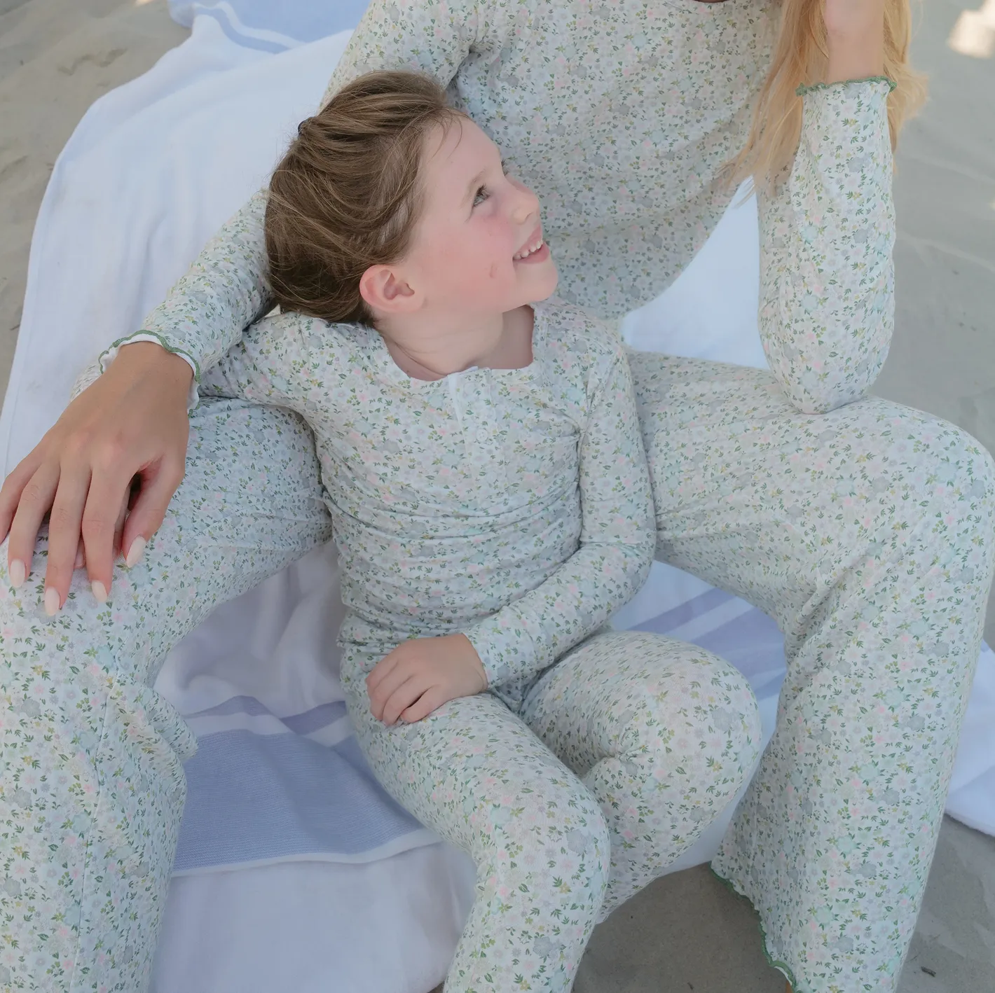 unisex sea marsh floral pima pajamas set sold by minnow product image thumbnail 3