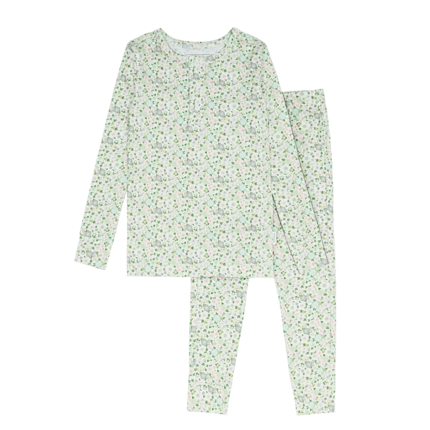 unisex sea marsh floral pima pajamas set sold by minnow