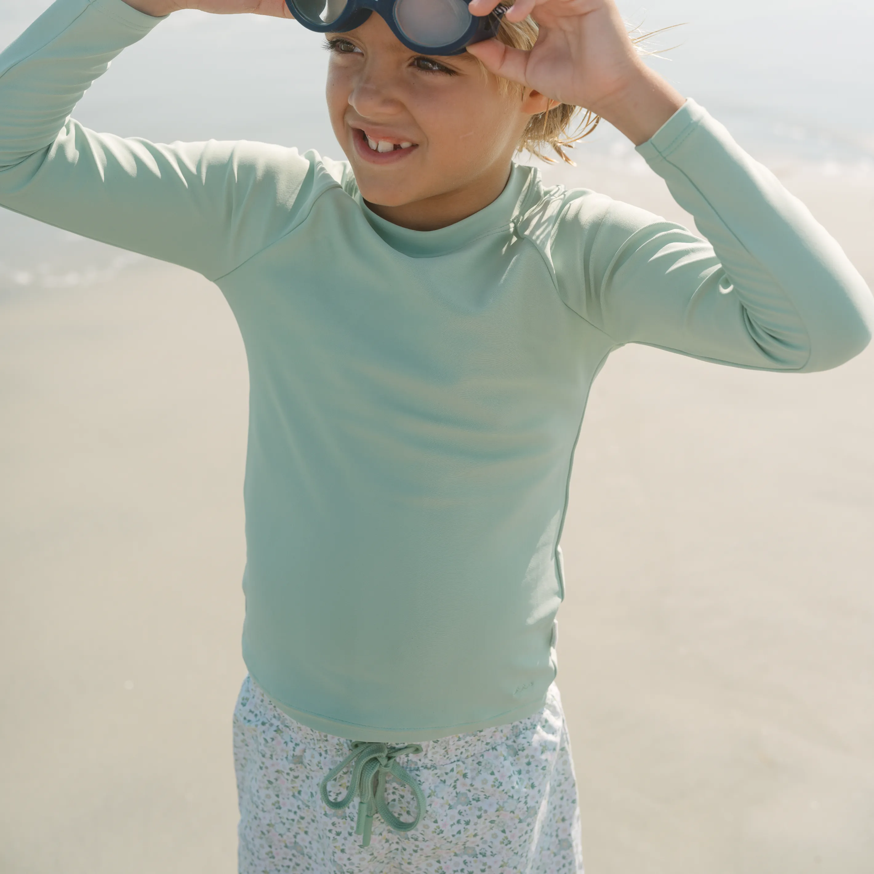 unisex sea marsh green rashguard sold by minnow product image thumbnail 3