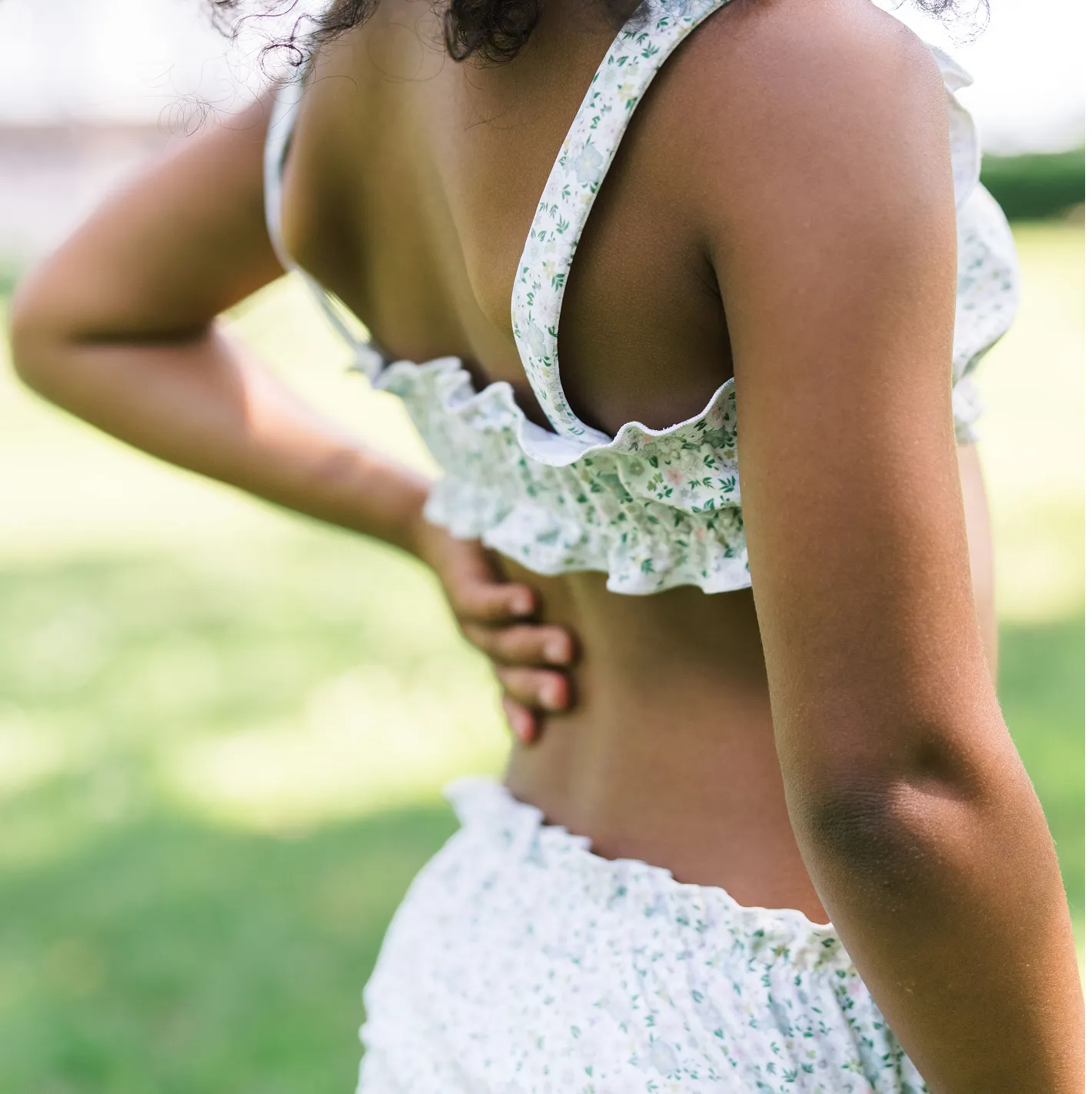 girls sea marsh floral ruffle bikini sold by minnow product image thumbnail 5