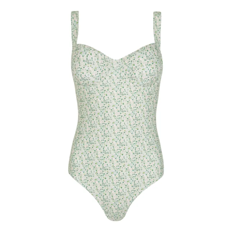 women's sea marsh floral one piece sold by minnow