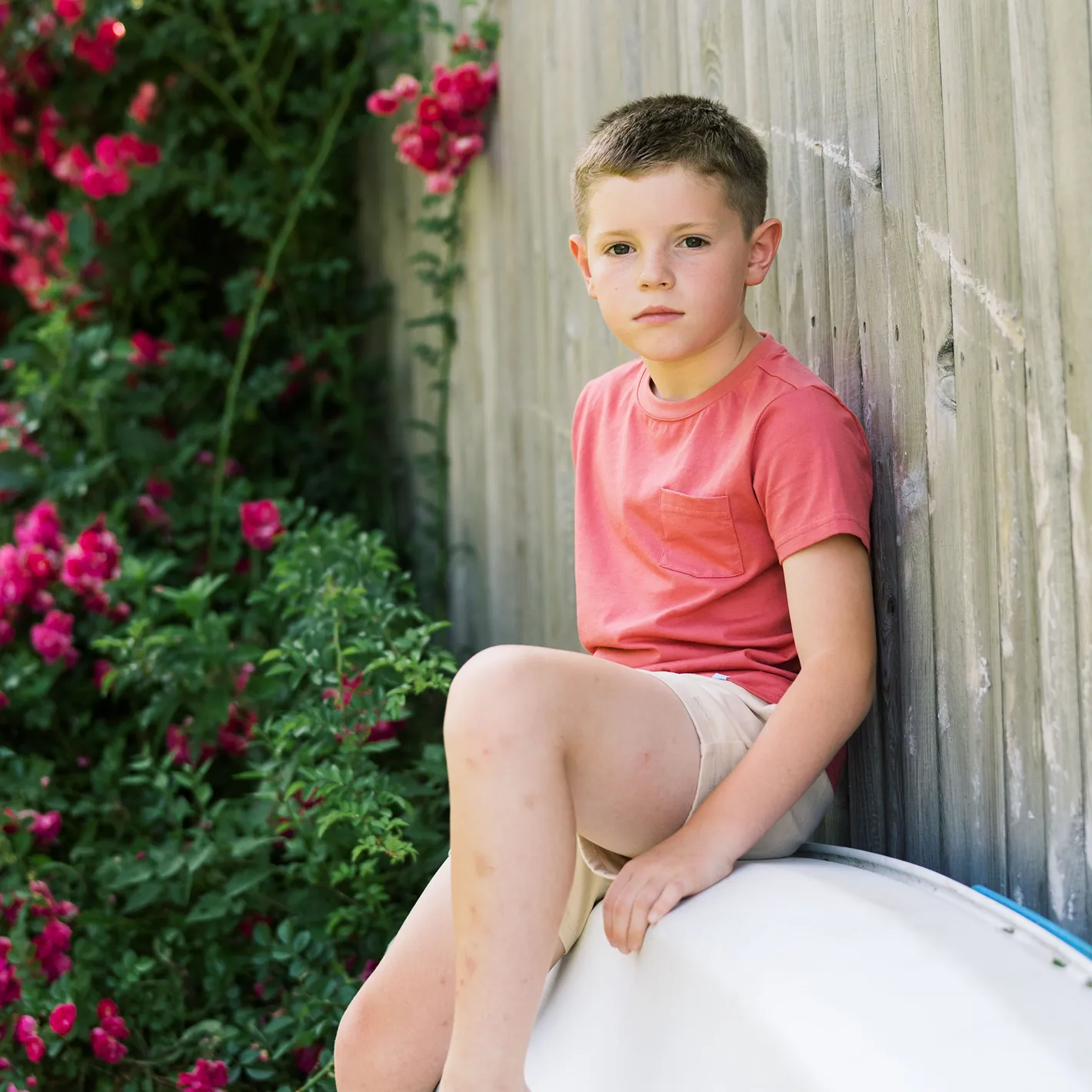 unisex faded rose pocket tee sold by minnow product image thumbnail 3