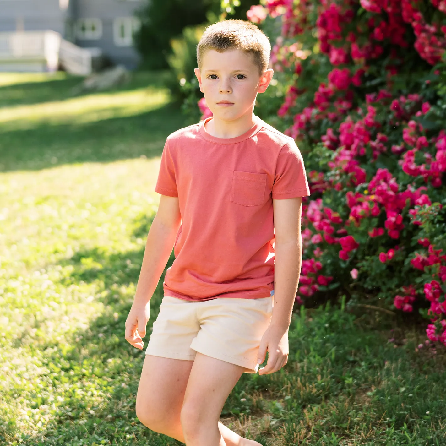 unisex faded rose pocket tee sold by minnow product image thumbnail 2