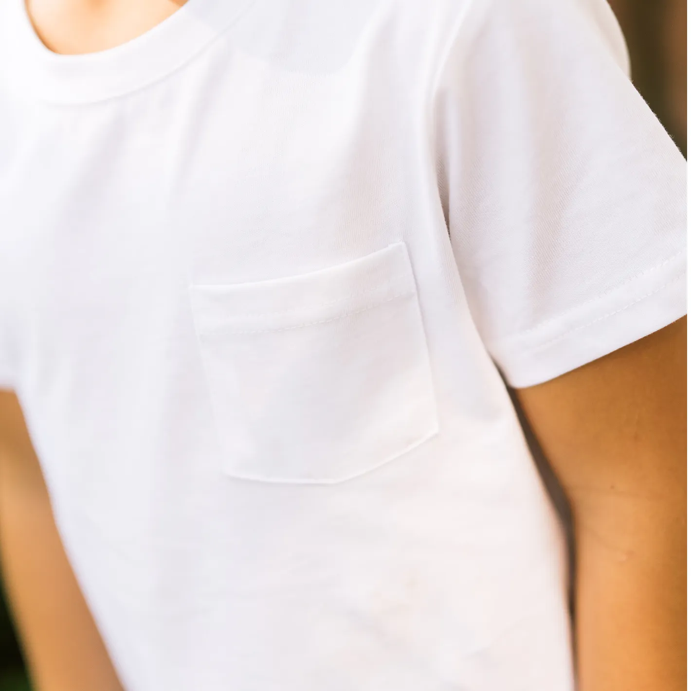 unisex white pocket tee sold by minnow product image thumbnail 2