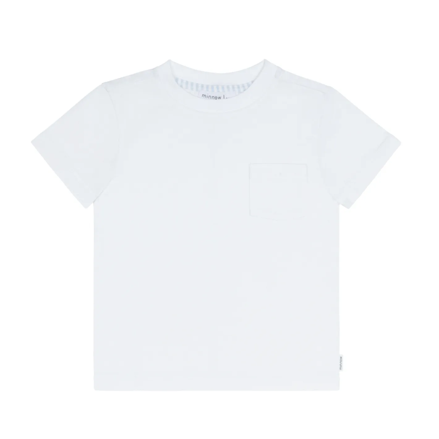 unisex white pocket tee sold by minnow