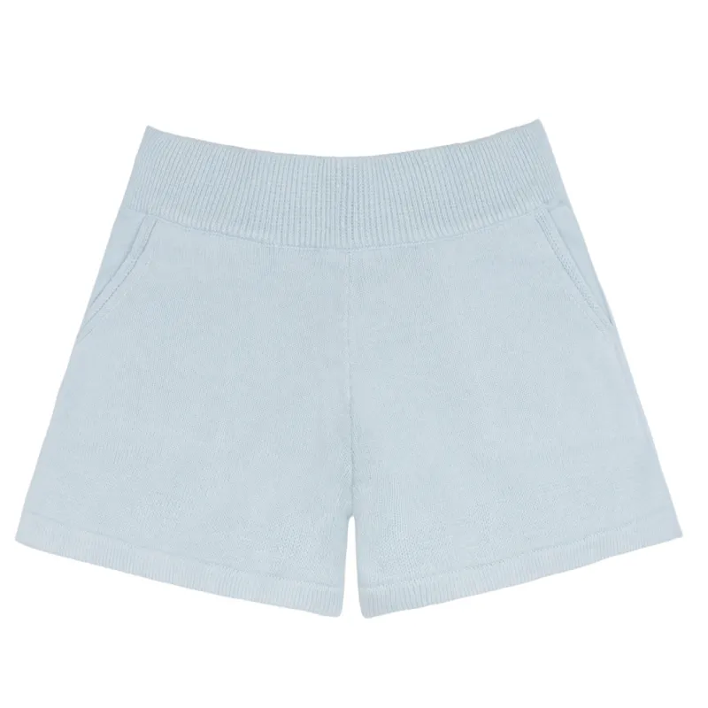 women's light blue knit short sold by minnow