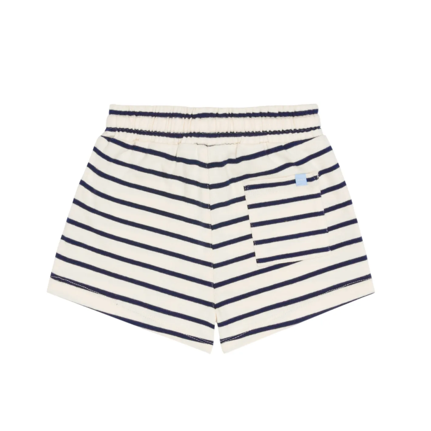 unisex cream and navy stripe short sold by minnow product image thumbnail 5