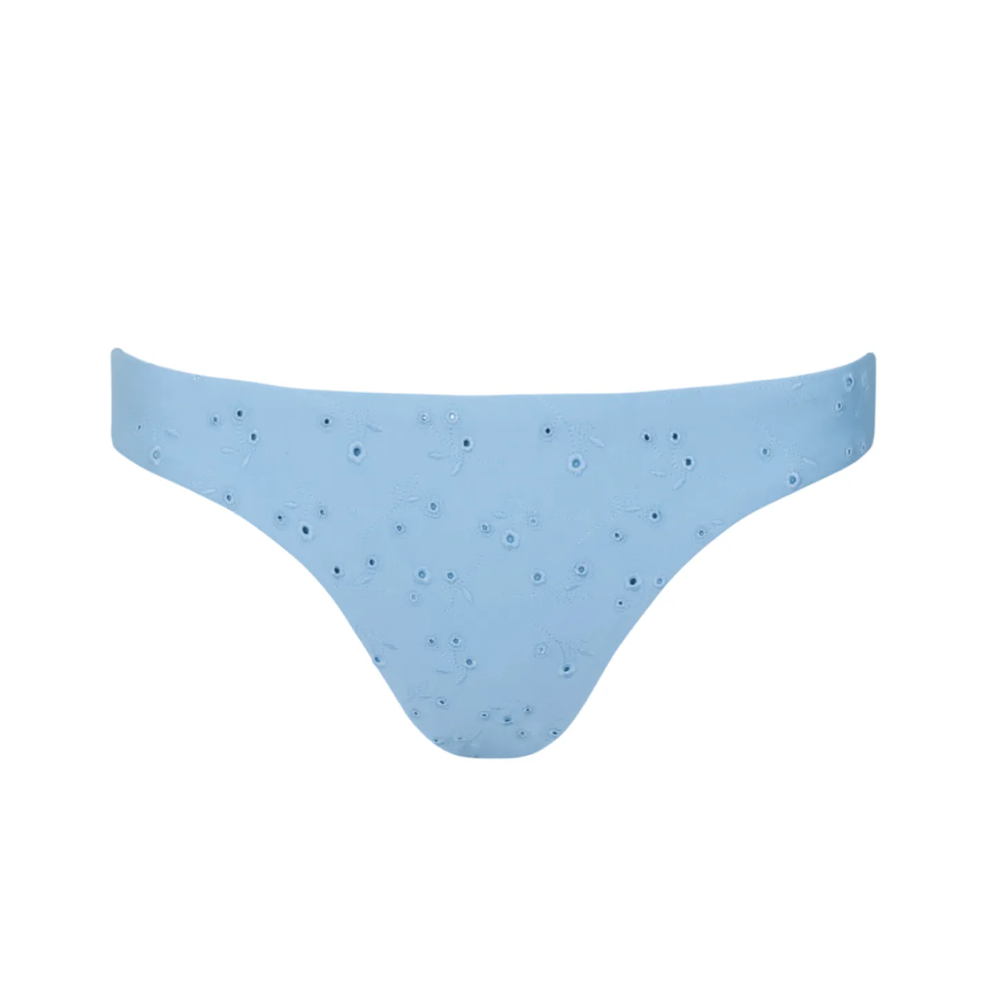 women's dusk blue eyelet low waist bikini bottom sold by minnow