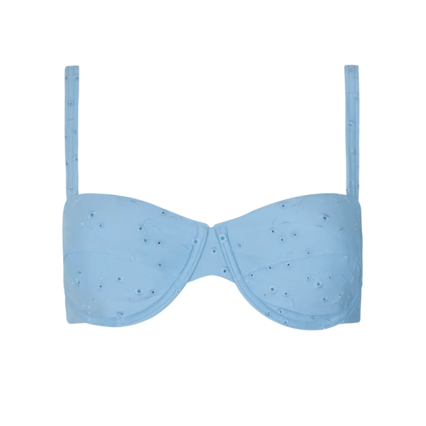 women's dusk blue eyelet cup bikini top sold by minnow