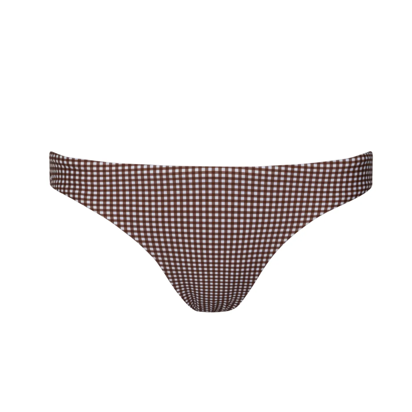 women's cocoa gingham low waist bikini bottom sold by minnow