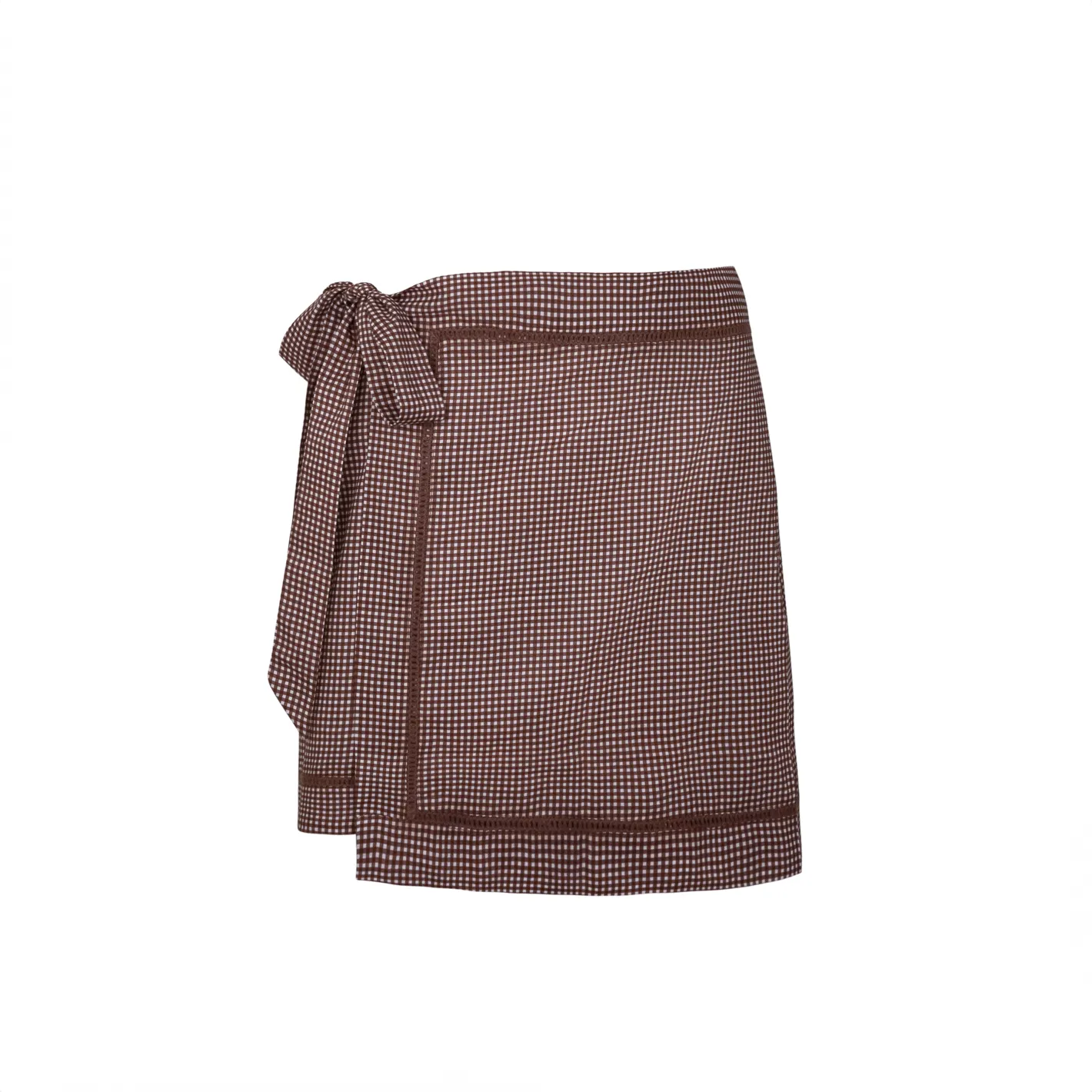 women's cocoa gingham short pareo sold by minnow product image thumbnail 5