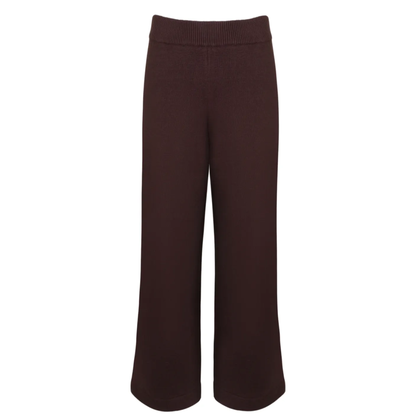 women's brown wide leg knit pant sold by minnow