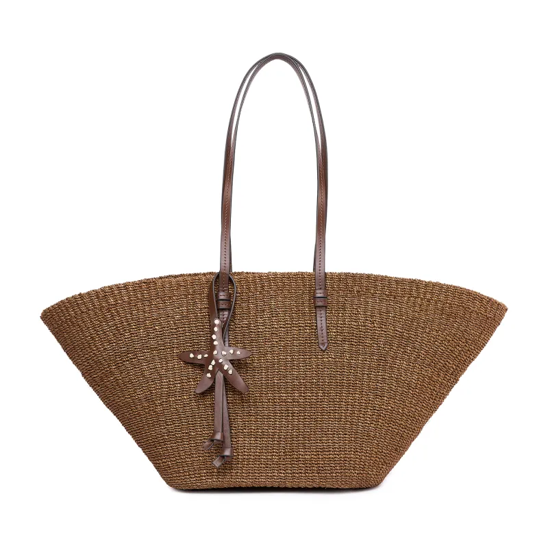 POOLSIDE cocoa east west charm tote sold by minnow