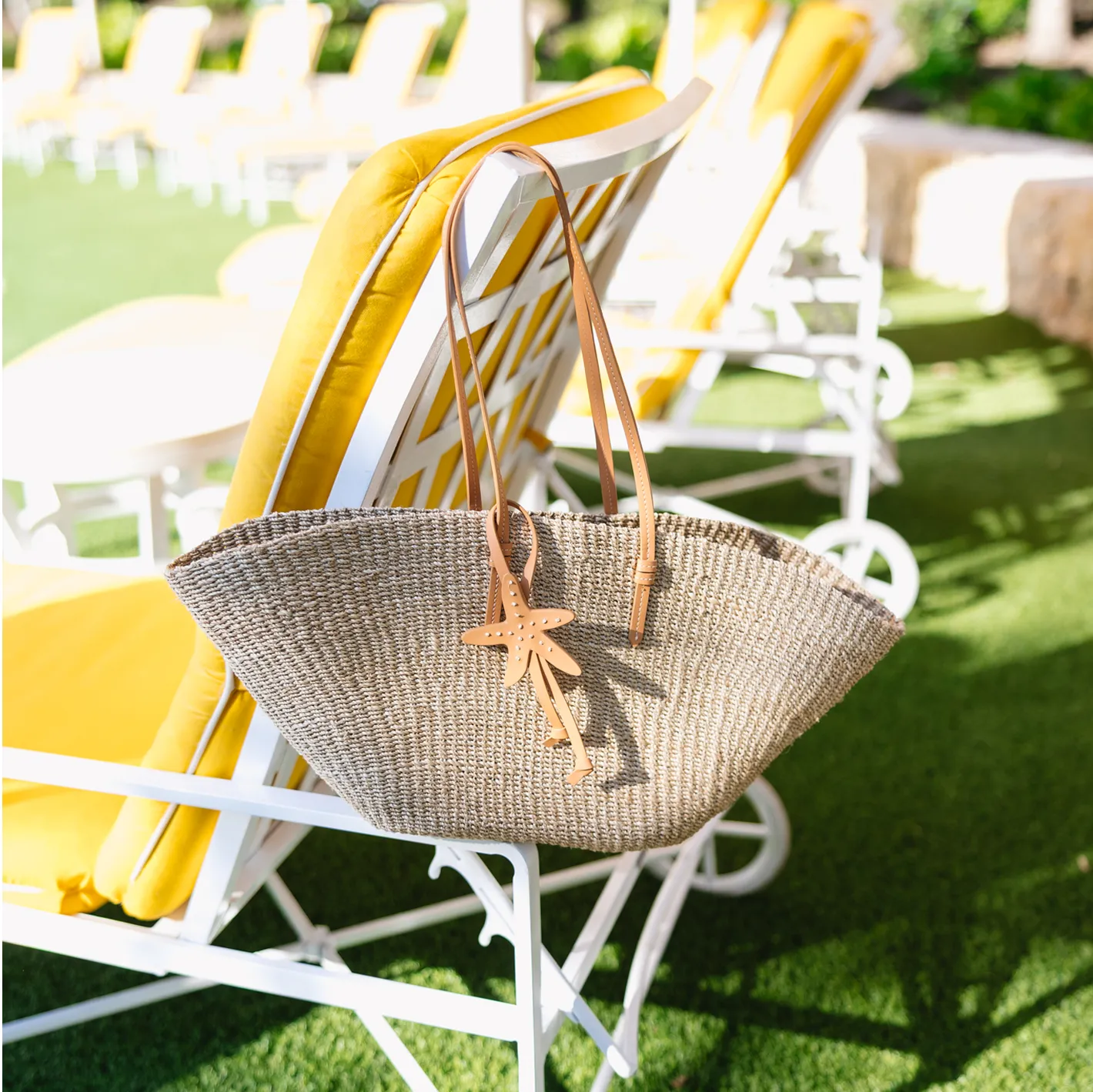 POOLSIDE natural east west charm tote sold by minnow product image thumbnail 2