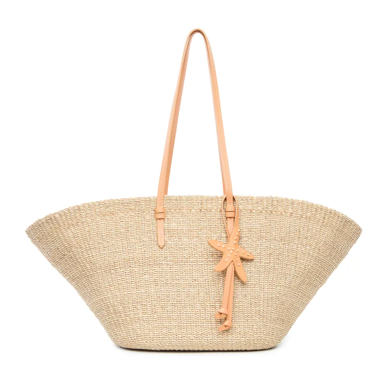 POOLSIDE natural east west charm tote sold by minnow