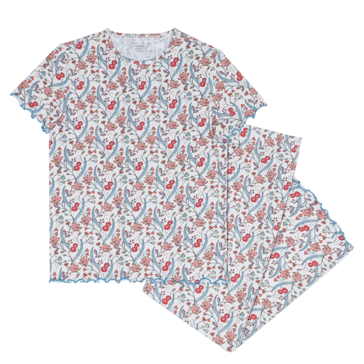 women's mercado bloom short sleeve pima pajamas set sold by minnow