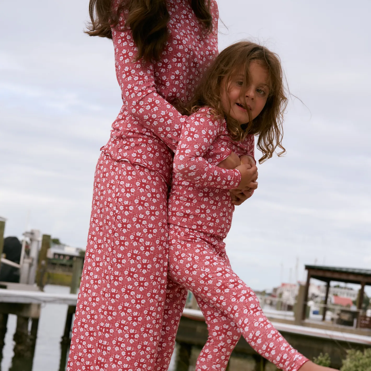 women's holiday bloom pima pajamas set sold by minnow product image thumbnail 3