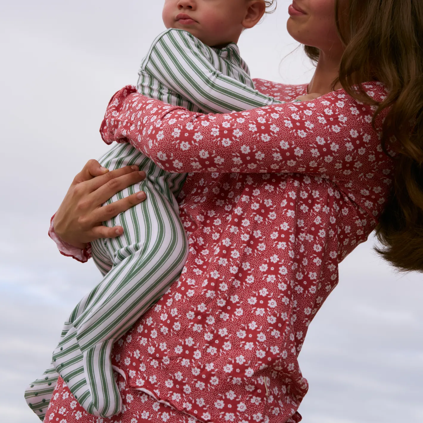 women's holiday bloom pima pajamas set sold by minnow product image thumbnail 2