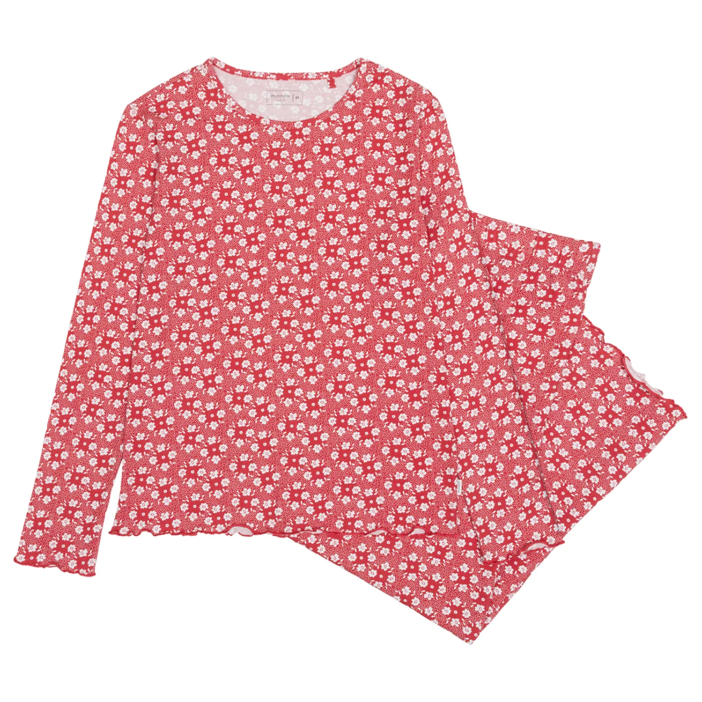 women's holiday bloom pima pajamas set sold by minnow