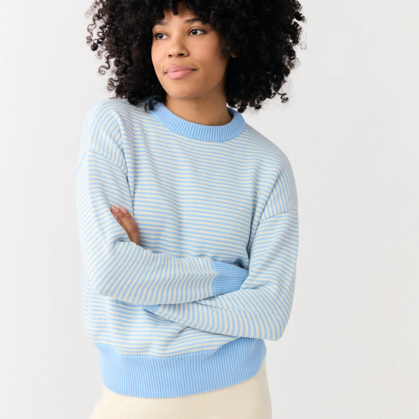 women's chalet stripe knit sweater sold by minnow product image thumbnail 2