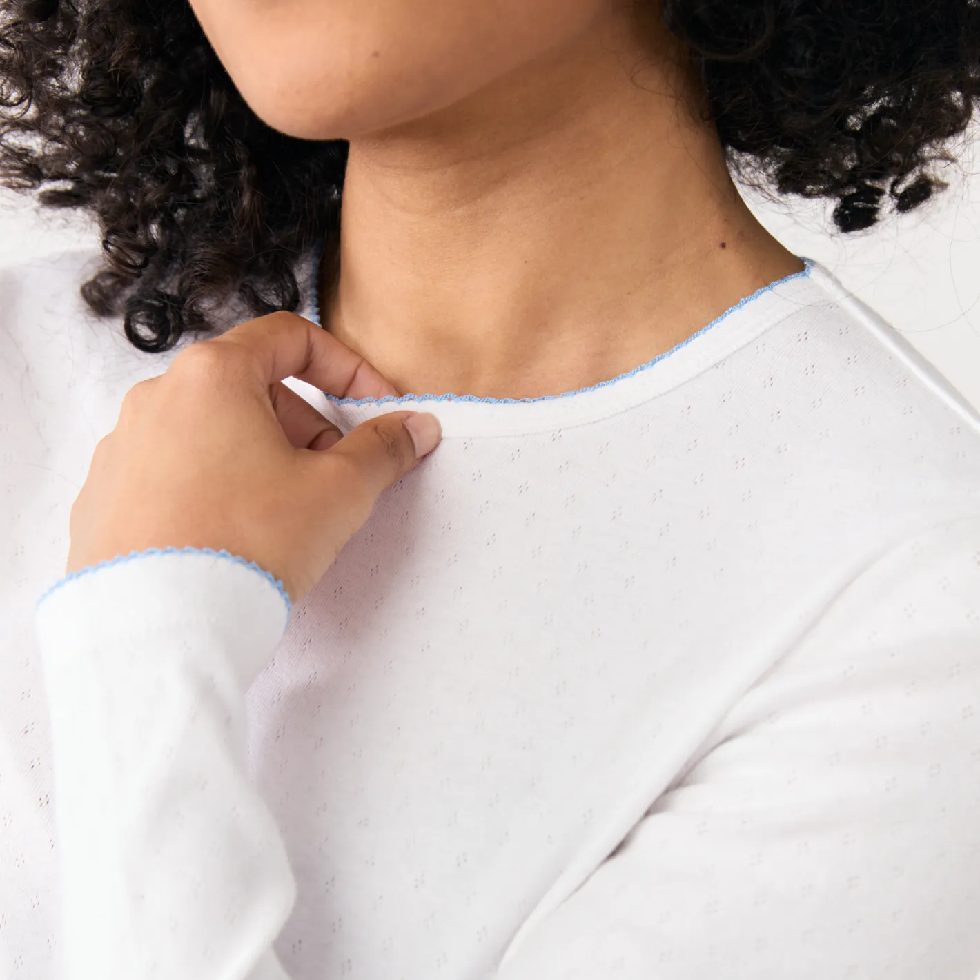 women's white pointelle pajamas set sold by minnow product image thumbnail 5