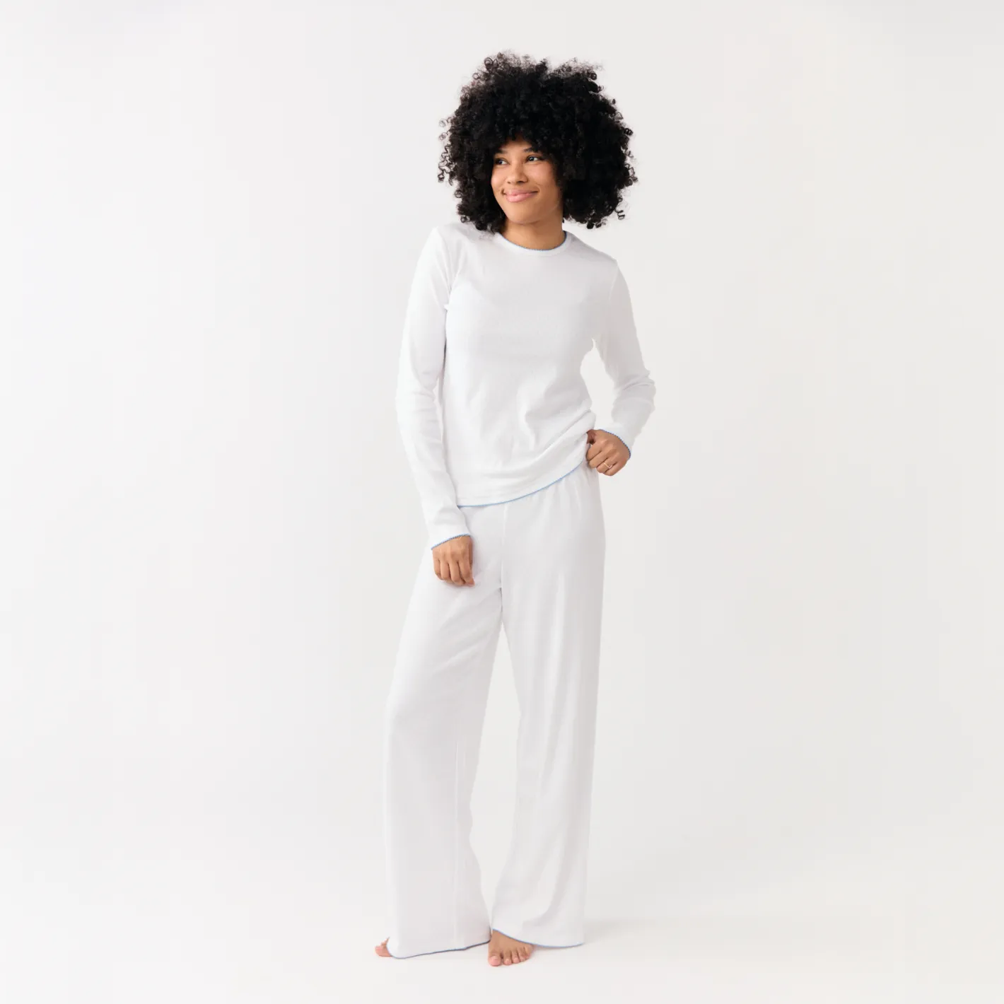 women's white pointelle pajamas set sold by minnow product image thumbnail 3
