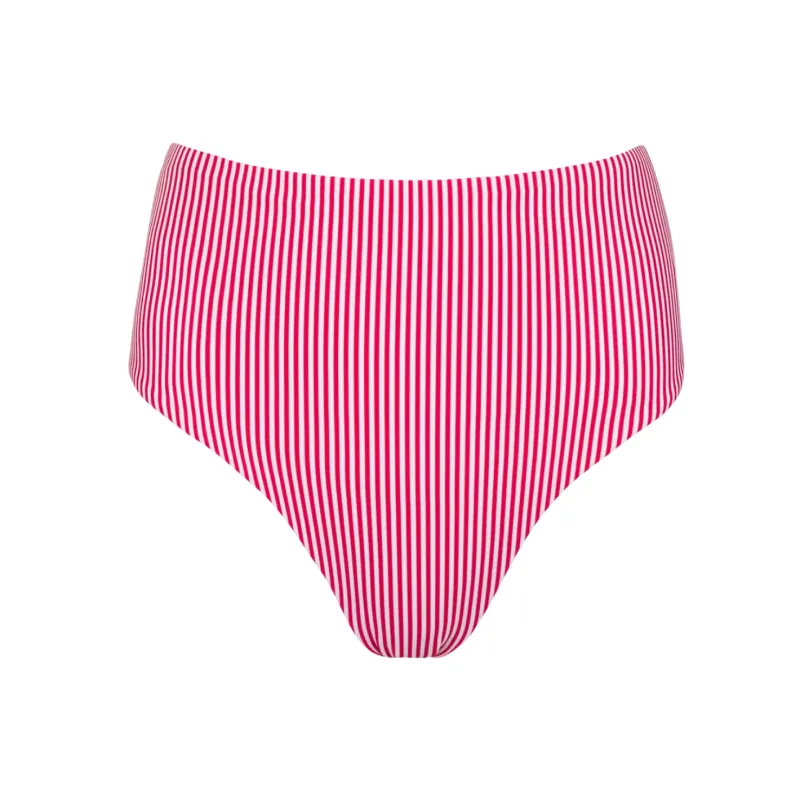 women's gondola stripe high waist bikini bottom sold by minnow