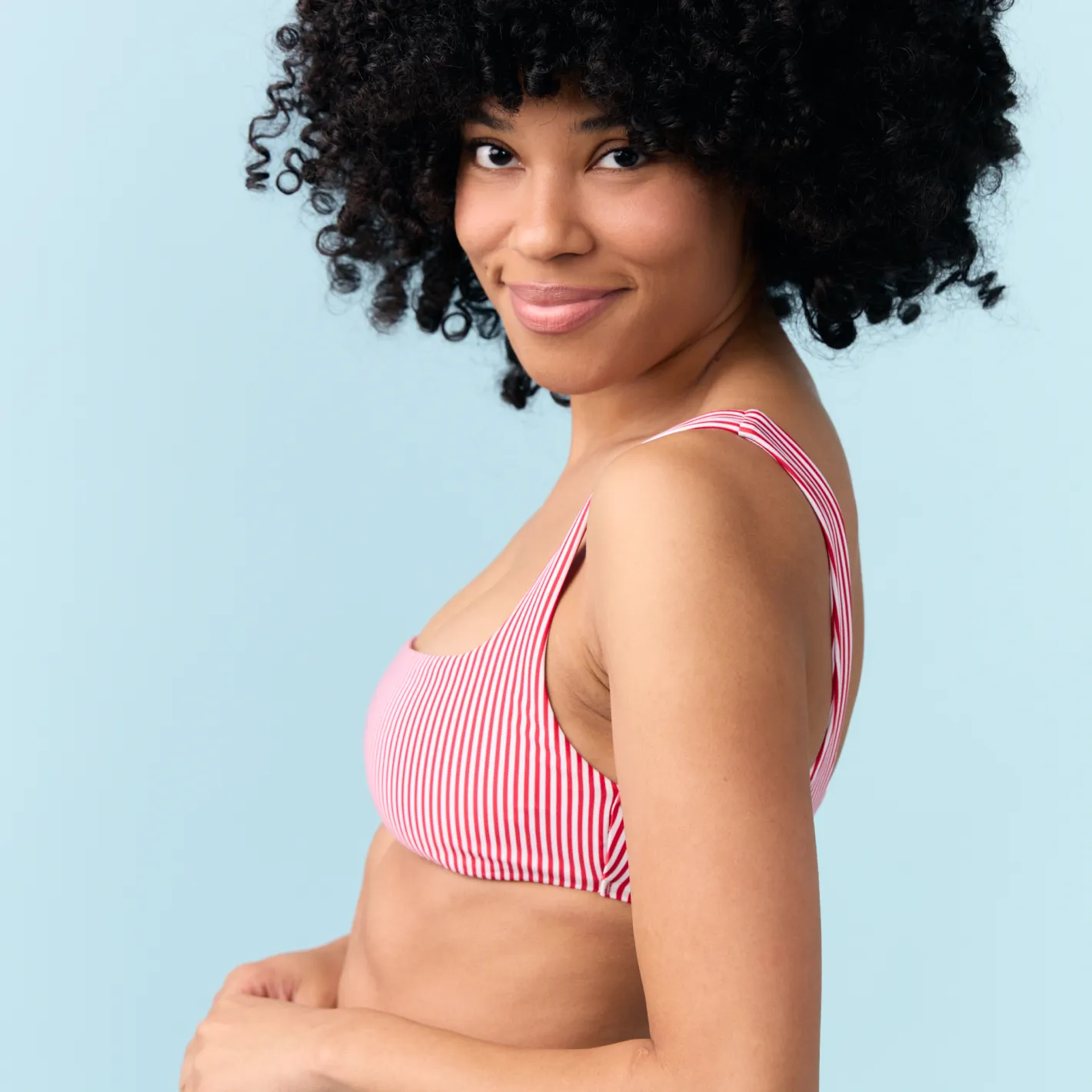 women's gondola stripe square neck bikini top sold by minnow product image thumbnail 2