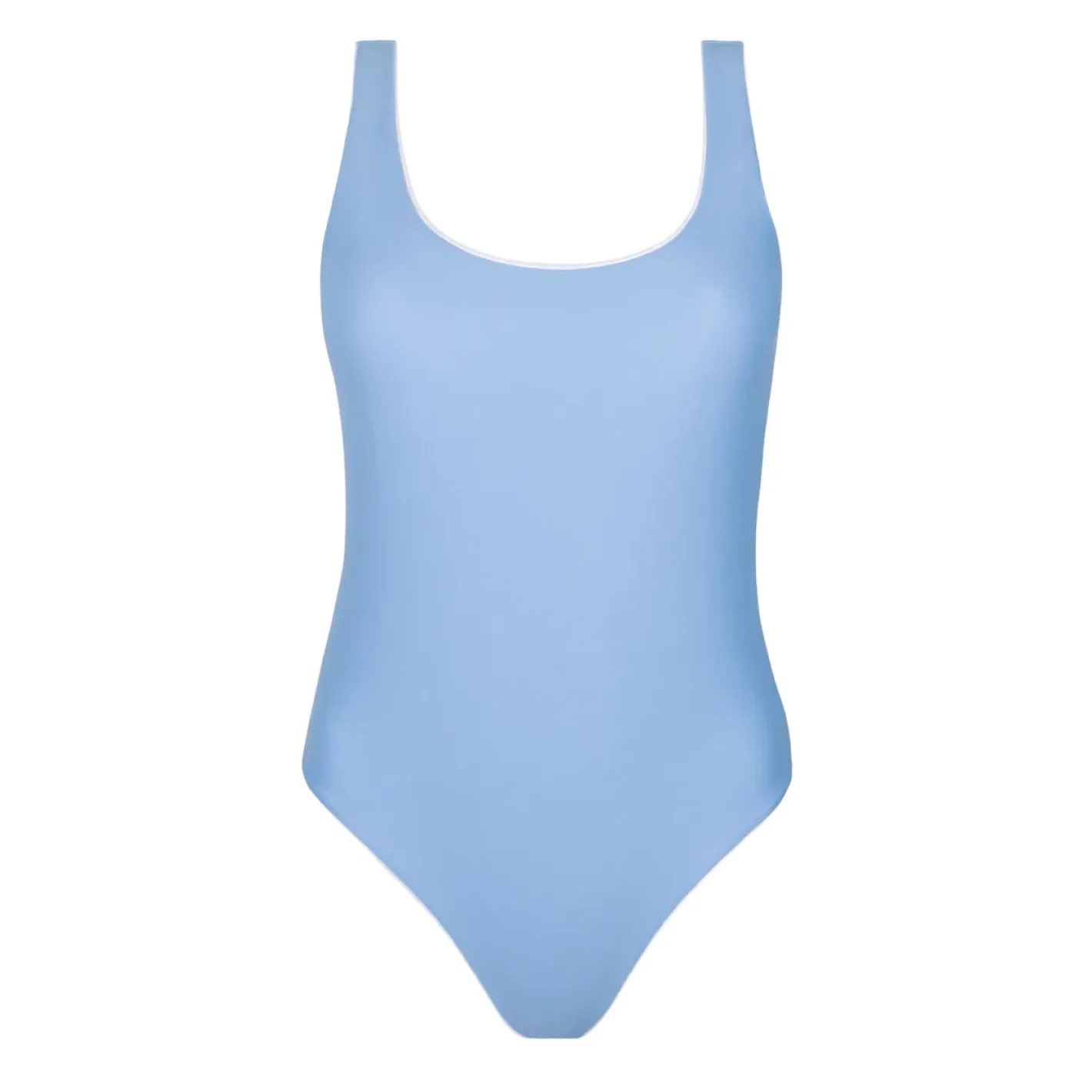 women's chalet blue scoop neck one piece sold by minnow