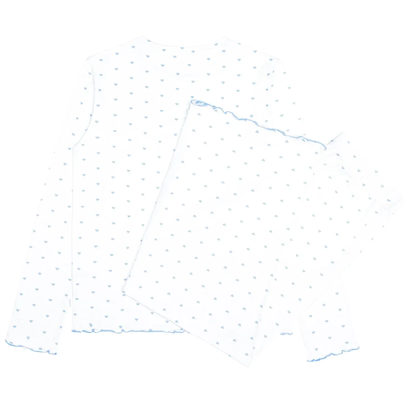 women's blue heart pima pajamas set sold by minnow product image thumbnail 4