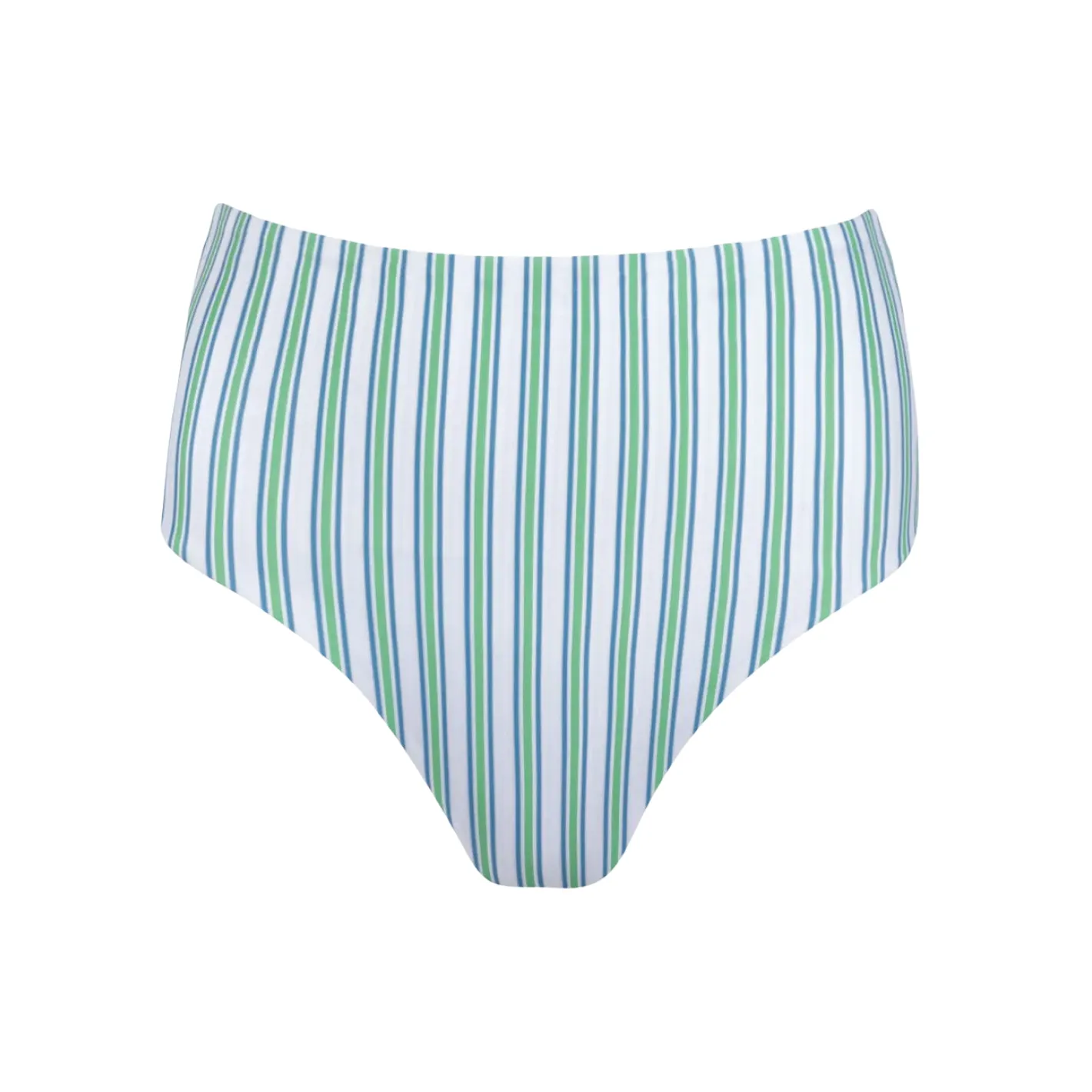 women's tamarin stripe high waist bikini bottom sold by minnow