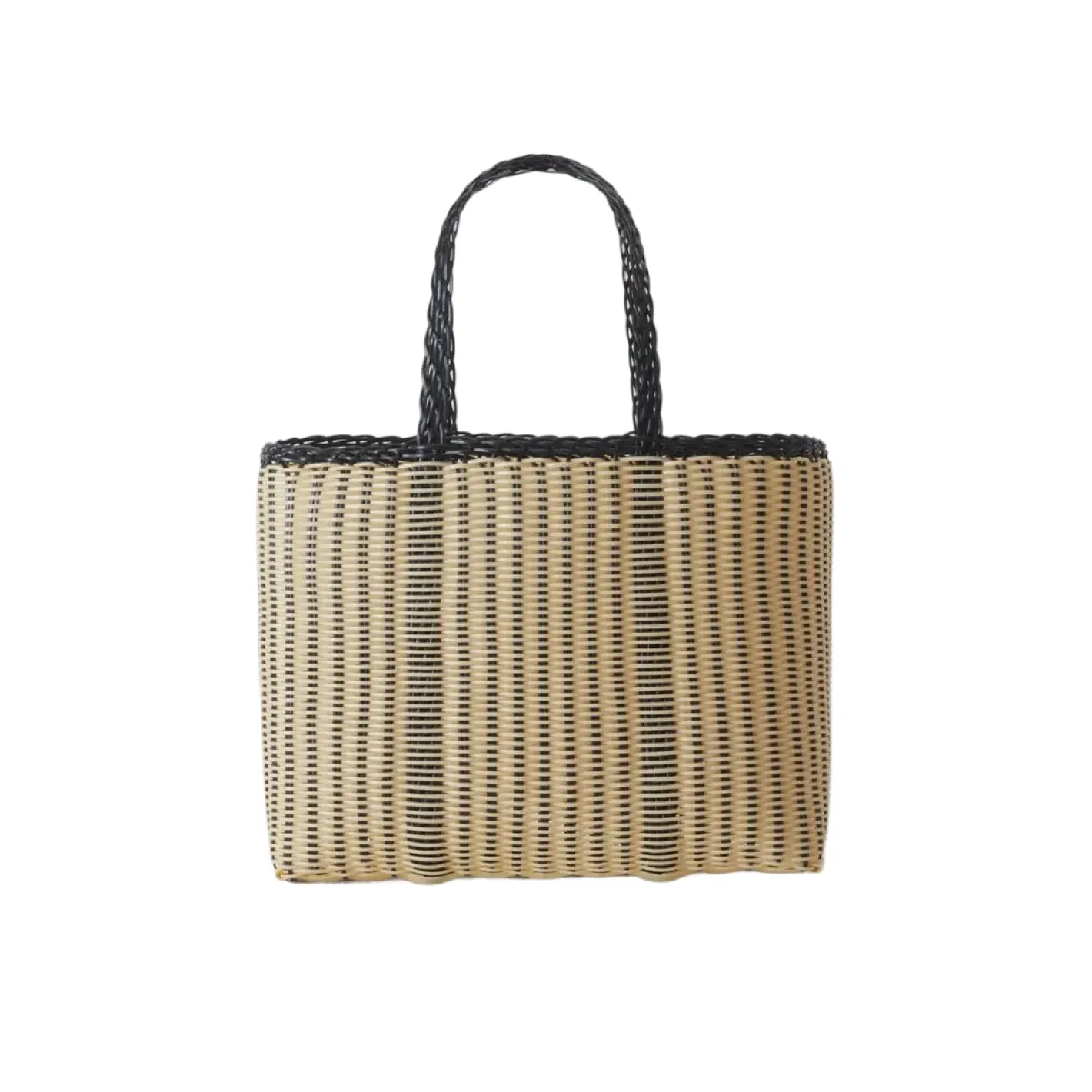 palorosa black and cream small edge tote sold by minnow