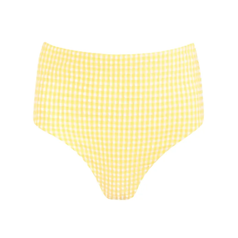 women's soleil gingham high waist bikini bottom made by minnow
