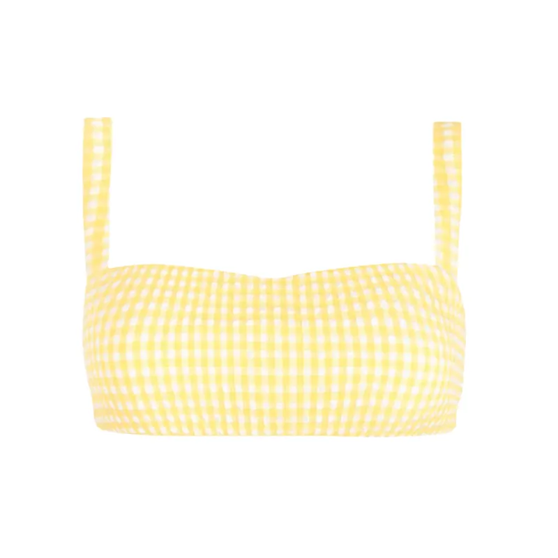 women's soleil gingham bandeau bikini top sold by minnow