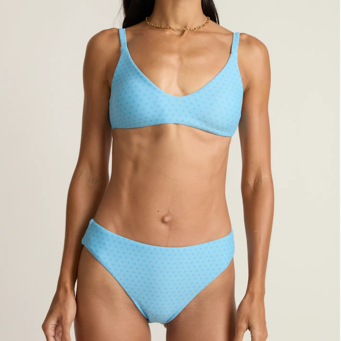 women's le marin dot mid rise bikini bottom sold by minnow product image thumbnail 2