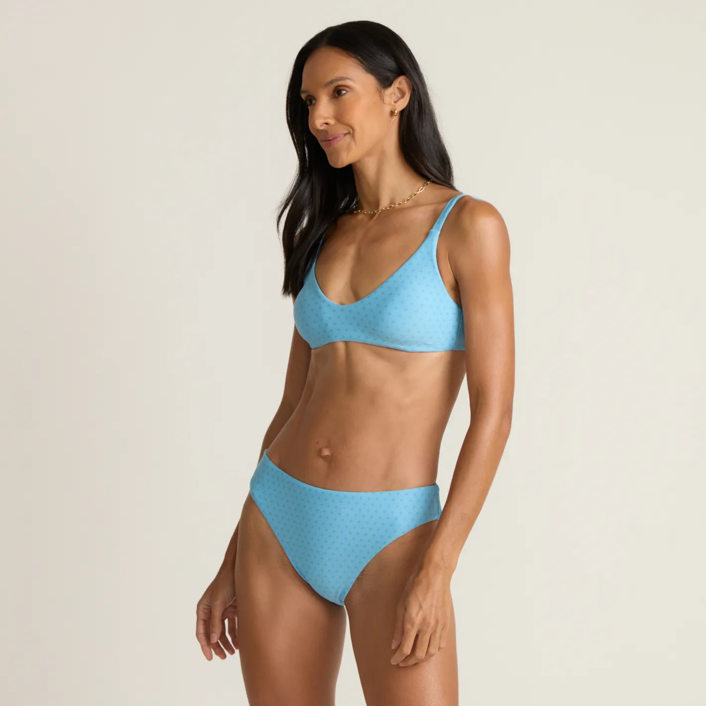 women's le marin dot mid rise bikini bottom sold by minnow product image thumbnail 3