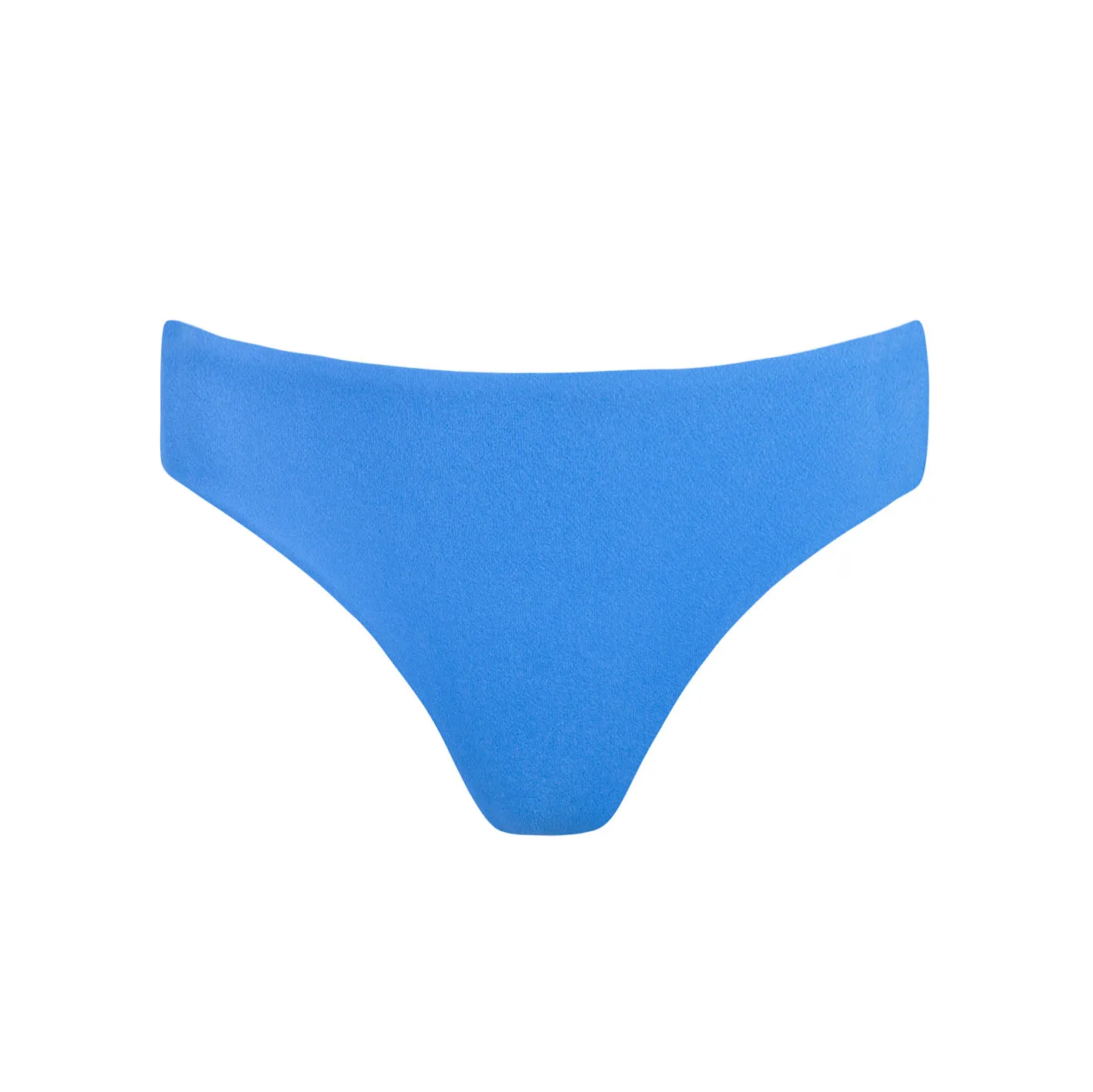 women's deep sea blue terry mid rise bikini bottom sold by minnow