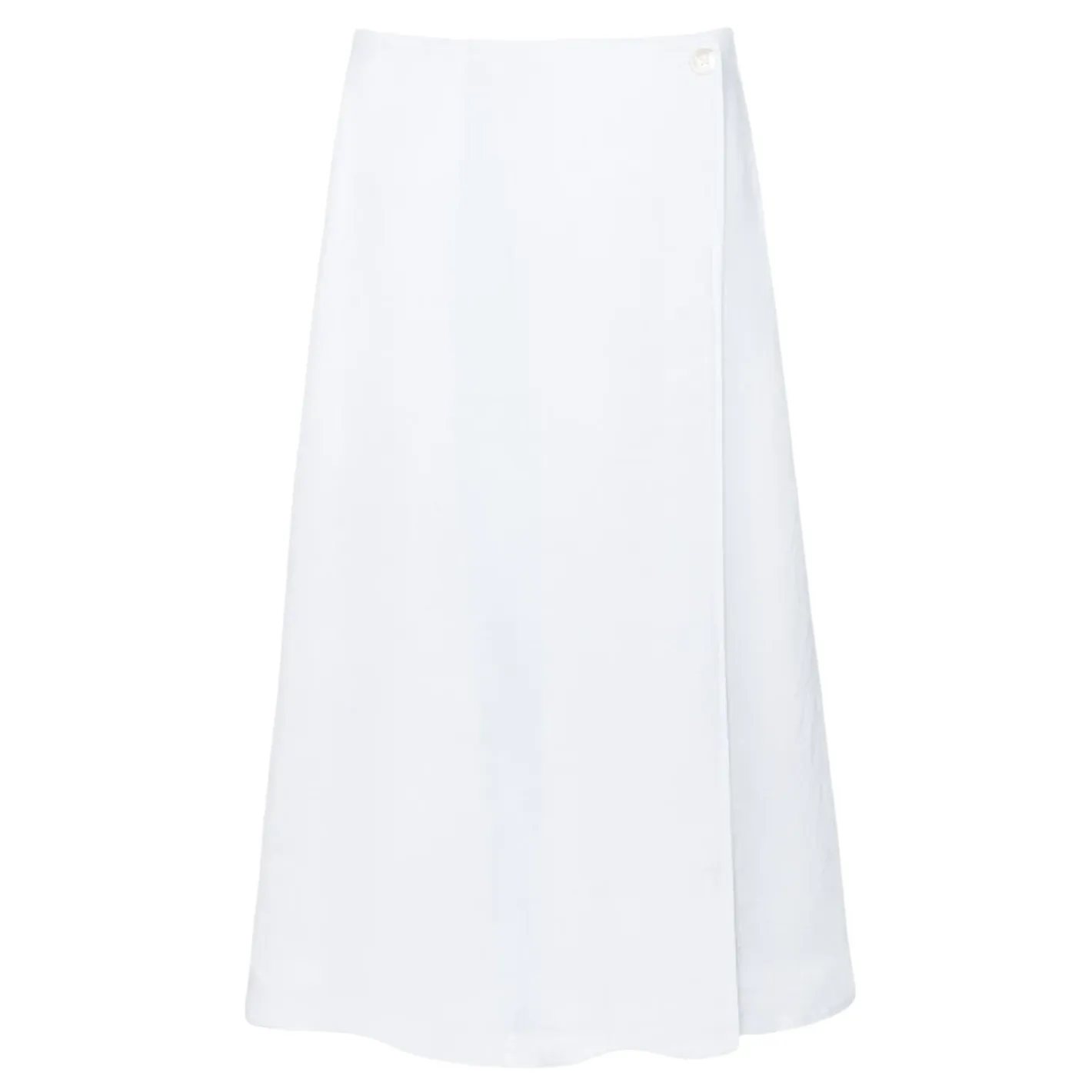 women's white linen wrap skirt sold by minnow