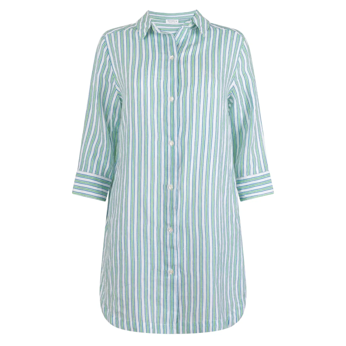 women's tamarin stripe long sleeve button down shirt dress sold by minnow