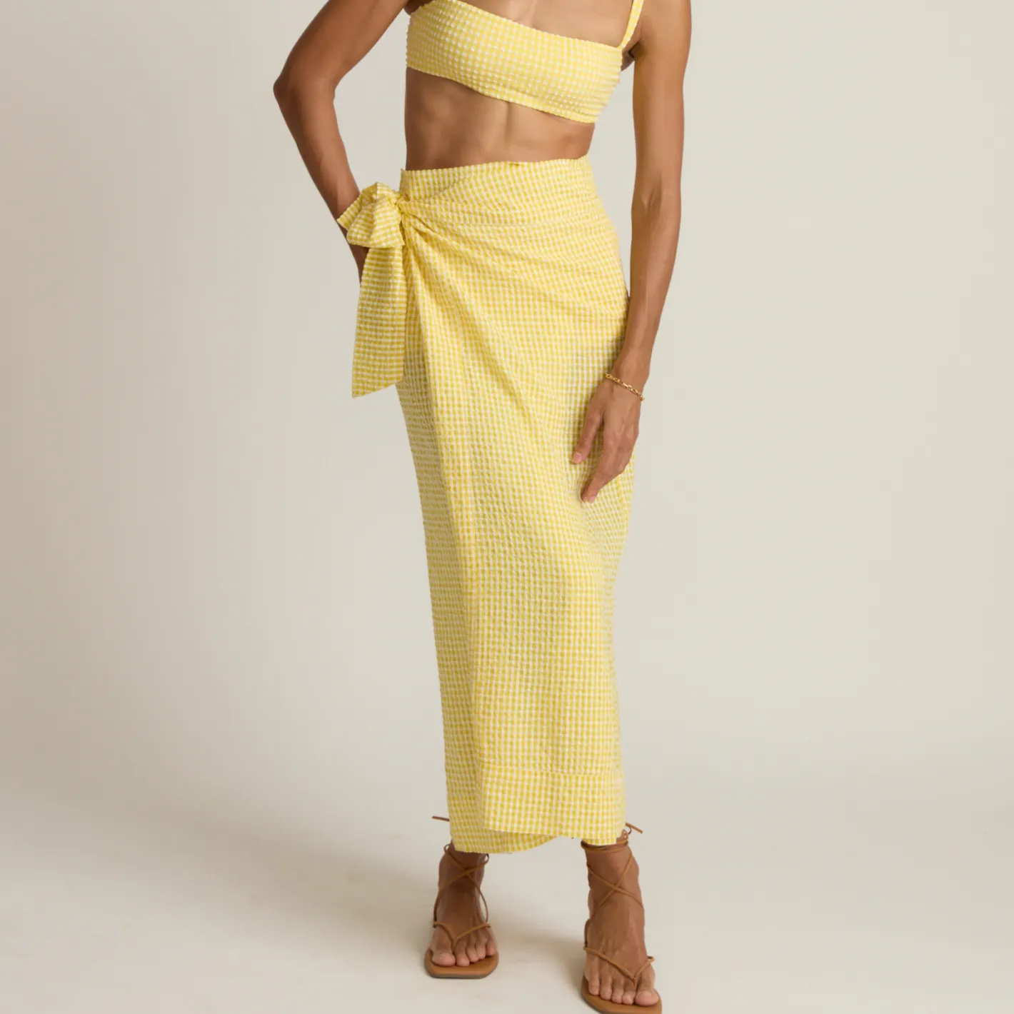 women's soleil gingham pareo sold by minnow product image thumbnail 4