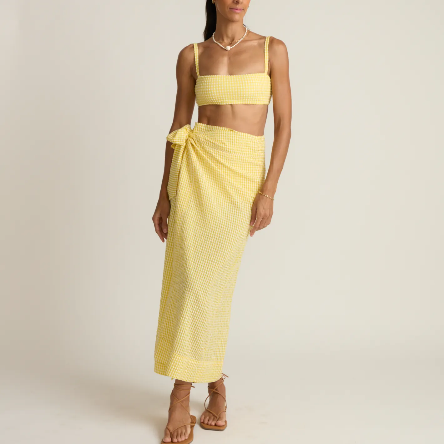 women's soleil gingham pareo sold by minnow product image thumbnail 2